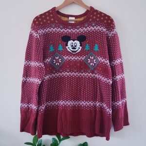 DISNEY  Mickey Mouse Knitted Christmas Sweater - XL